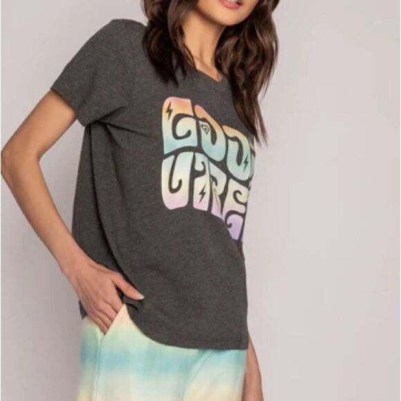 P.J. Salvage lounge set rainbow cool vibes NWOT M - Picture 4 of 16